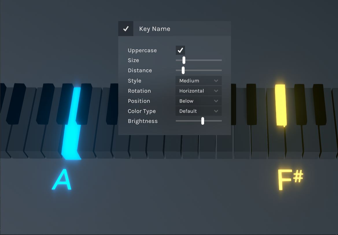 Note visuals screenshot